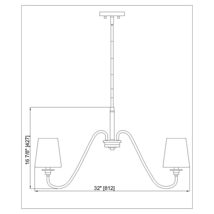 Gianna Modern Gold 6 Light 32 Inch Chandelier Z-Lite 7509-6-32MGLD | theLightShop