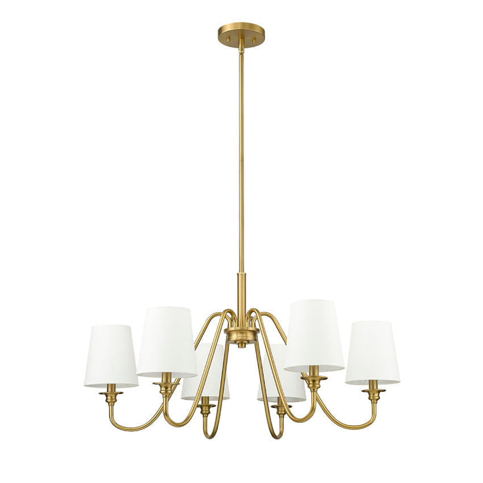 Gianna Modern Gold 6 Light 32 Inch Chandelier Z-Lite 7509-6-32MGLD | theLightShop