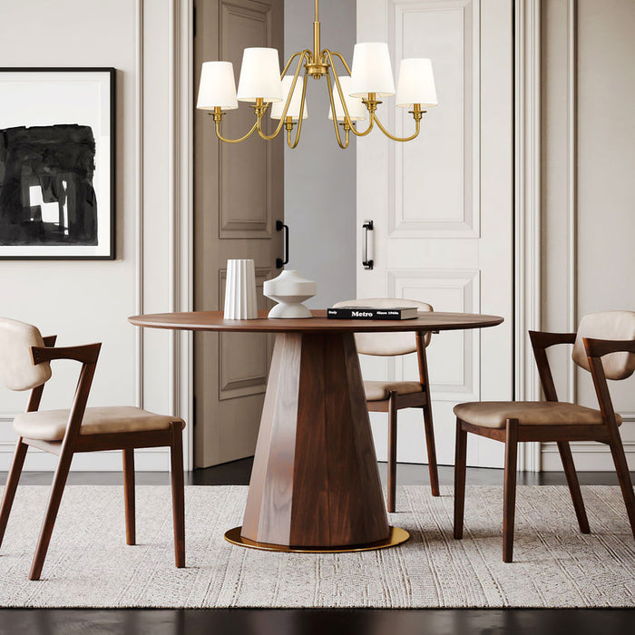 Gianna Modern Gold 6 Light 32 Inch Chandelier Z-Lite 7509-6-32MGLD | theLightShop