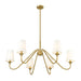 Gianna Modern Gold 6 Light 46 Inch Chandelier Z-Lite 7509-6-46MGLD | theLightShop