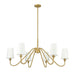 Gianna Modern Gold 6 Light 46 Inch Chandelier Z-Lite 7509-6-46MGLD | theLightShop