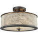 Glass Beads Oil Rubbed Bronze Semi Flush Mount - Semi-Flushmounts