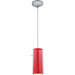 Glass`n Glass Cylinder Brushed Steel LED Pendant - Pendants