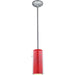 Glass`n Glass Cylinder Brushed Steel Pendant - Pendants