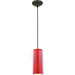 Glass`n Glass Cylinder Oil Rubbed Bronze LED Pendant - Pendants