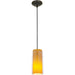 Glass`n Glass Cylinder Oil Rubbed Bronze LED Pendant - Pendants