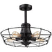 Glendora Wrought Iron Black Semi Flush Mount - Semi-Flushmounts