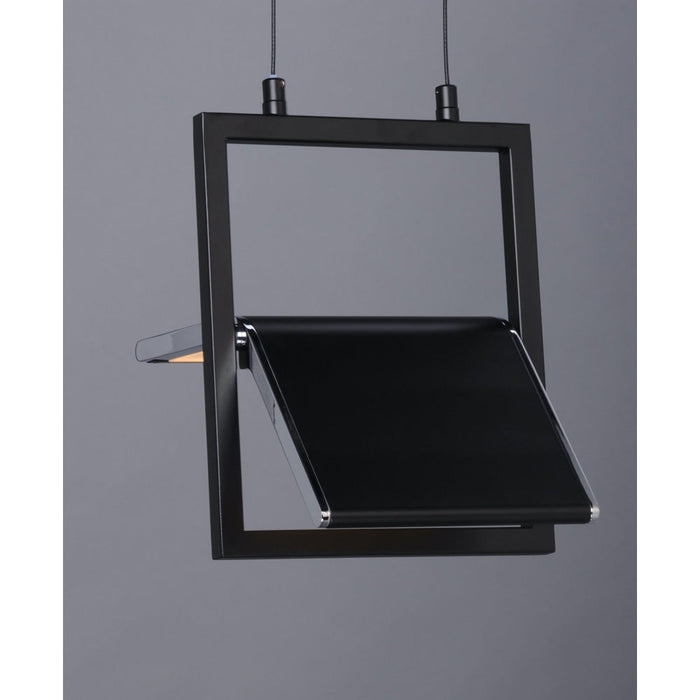 Glider Black / Polished Chrome LED Single Pendant - Pendants