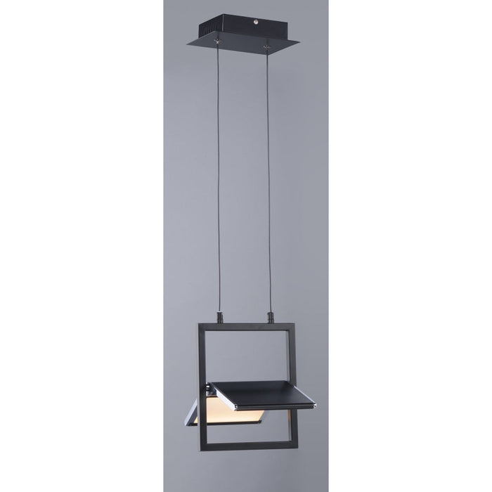 Glider Black / Polished Chrome LED Single Pendant - Pendants