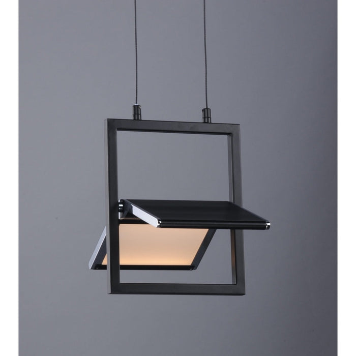 Glider Black / Polished Chrome LED Single Pendant - Pendants