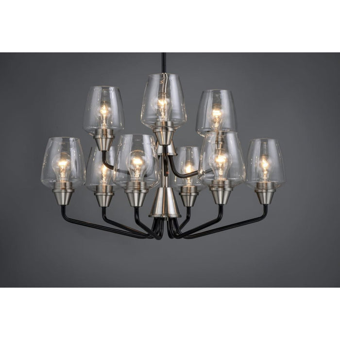 Goblet Black / Satin Nickel Chandelier - Chandeliers
