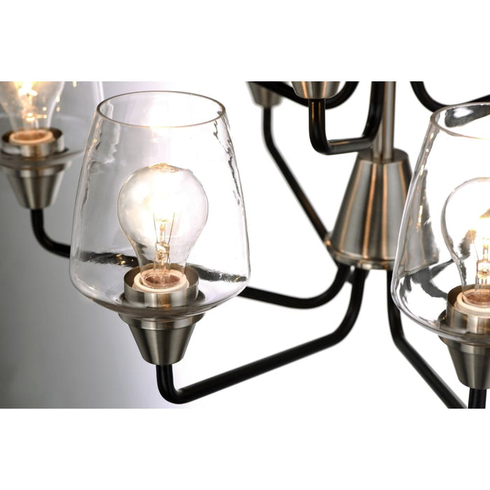 Goblet Black / Satin Nickel Chandelier - Chandeliers