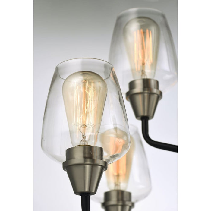 Goblet Black / Satin Nickel Chandelier - Chandeliers