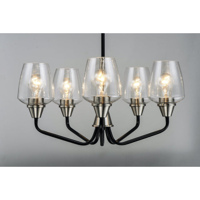 Goblet Black / Satin Nickel Chandelier - Chandeliers