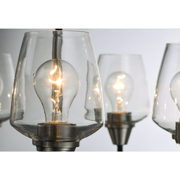 Goblet Black / Satin Nickel Chandelier - Chandeliers