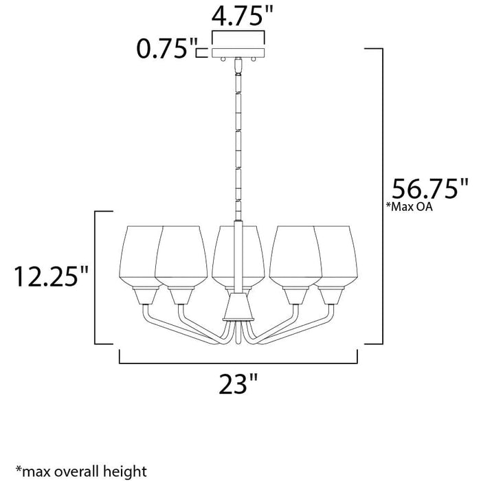 Goblet Black / Satin Nickel Chandelier - Chandeliers