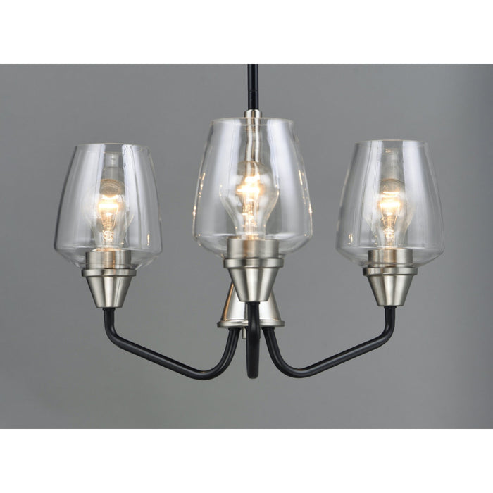 Goblet Black / Satin Nickel Mini Chandelier - Chandeliers
