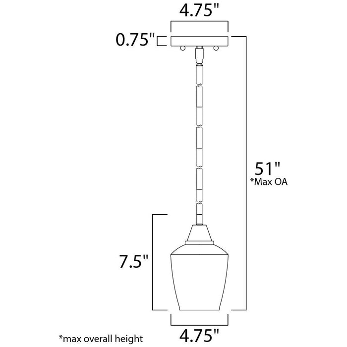 Goblet Black / Satin Nickel Mini Pendant - Mini-Pendants