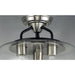 Goblet Black / Satin Nickel Semi-Flush Mount - Semi-Flushmounts