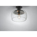 Goblet Black / Satin Nickel Semi-Flush Mount - Semi-Flushmounts