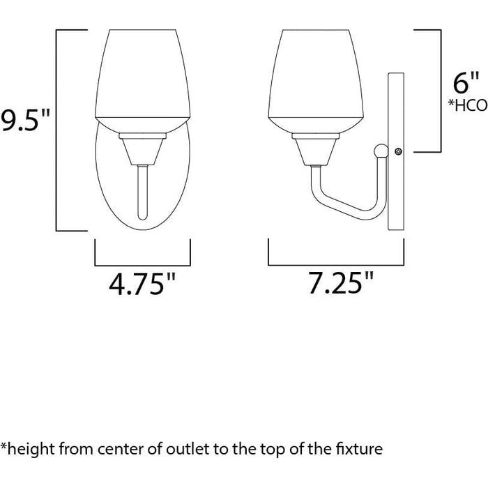 Goblet Black / Satin Nickel Wall Sconce - Wall Sconce