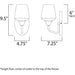 Goblet Black / Satin Nickel Wall Sconce - Wall Sconce