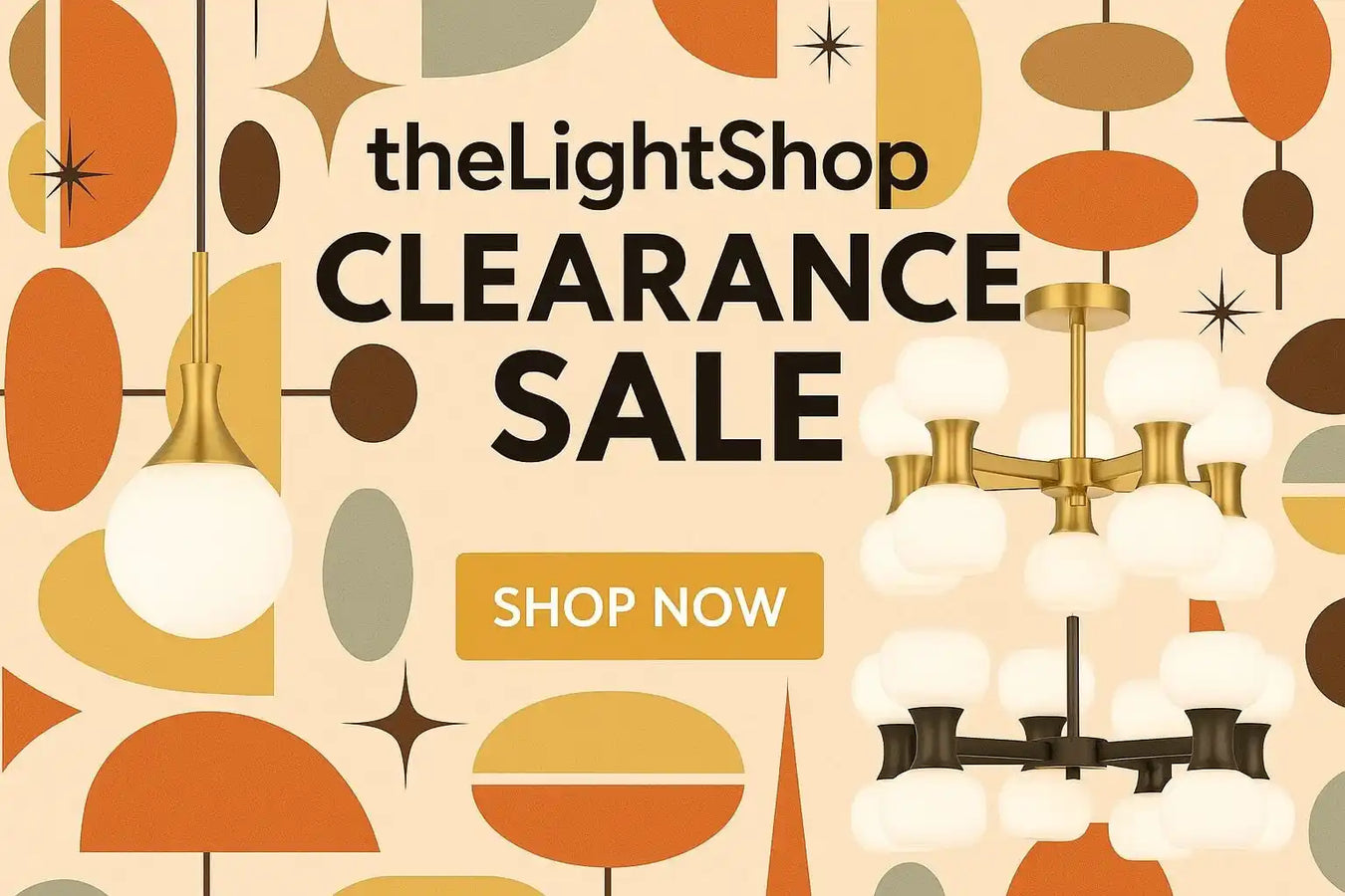 Gold chandelier with intricate starburst design and glass globe.