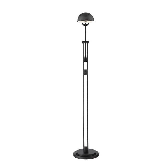 Grammercy Park Matte Black 1 Light Floor Lamp Z-Lite 741FL-MB | theLightShop