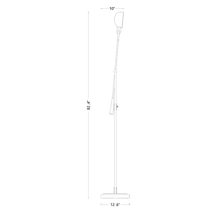 Grammercy Park Matte Black 1 Light Floor Lamp Z-Lite 741FL-MB | theLightShop