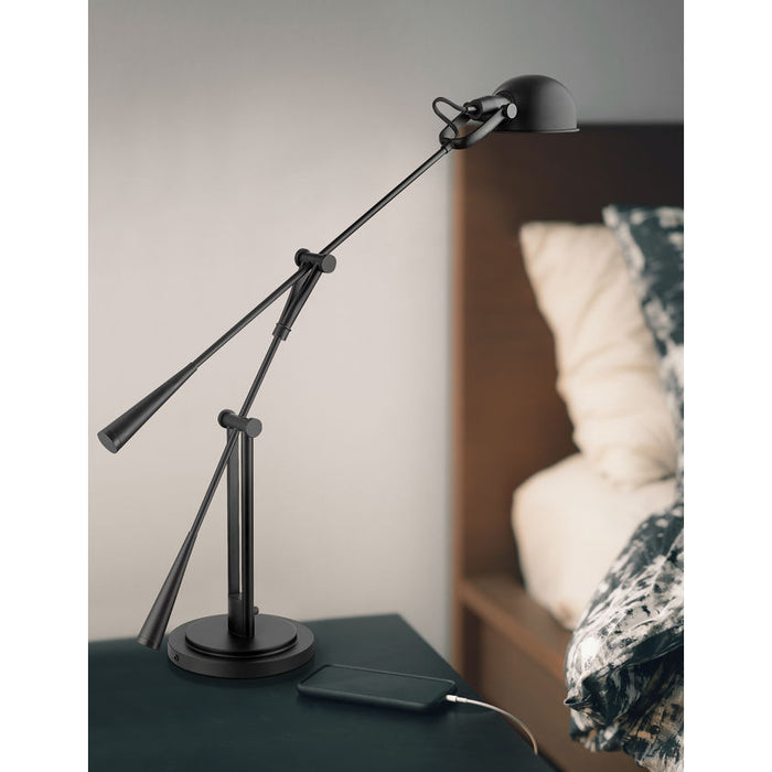 Grammercy Park Matte Black 1 Light Table Lamp Z-Lite 741TL-MB | theLightShop