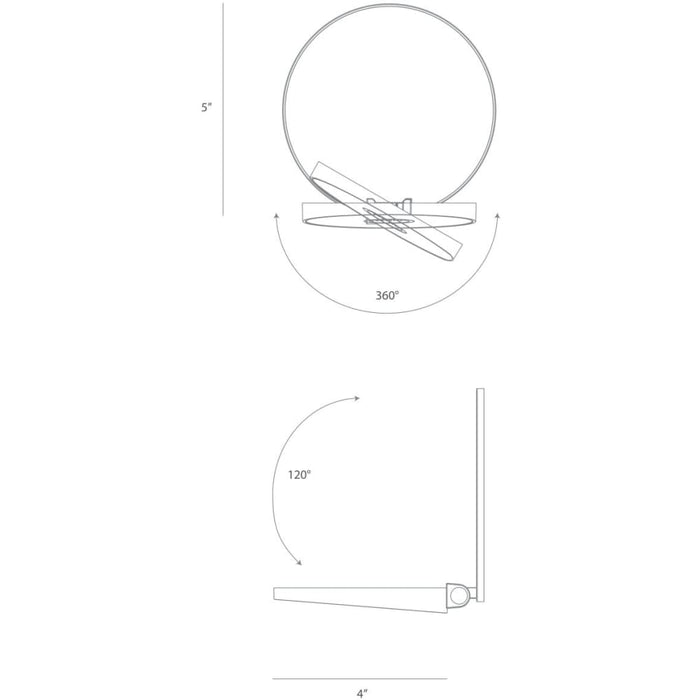 Gravy Wall Sconce - Silver - Hardwire Version - Wall Sconce