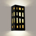 Grid Black Gloss and White Frost Wall Sconce - Wall Sconce