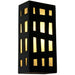 Grid Black Gloss and White Frost Wall Sconce - Wall Sconce