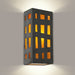 Grid Gunmetal and Tangelo Wall Sconce - Wall Sconce
