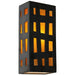 Grid Gunmetal and Tangelo Wall Sconce - Wall Sconce