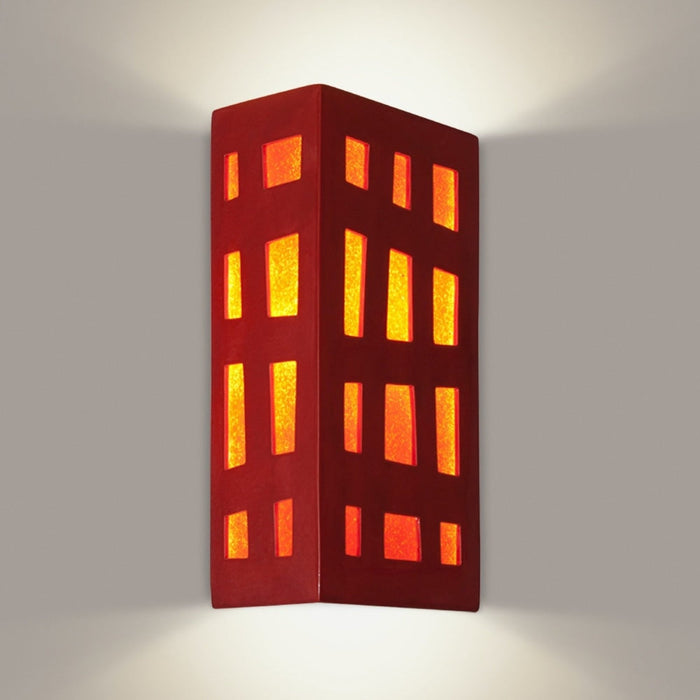 Grid Matador Red and Fire Wall Sconce - Wall Sconce