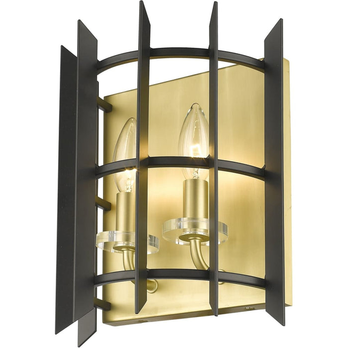 Haake Satin Brass Wall Sconce - Wall Sconces