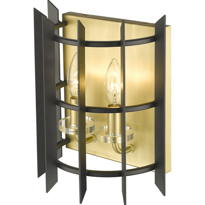 Haake Satin Brass Wall Sconce - Wall Sconces