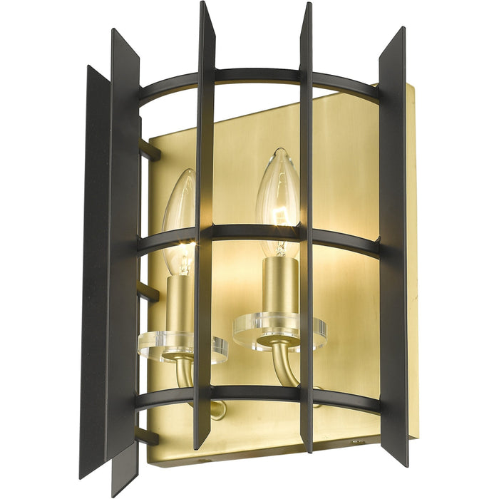 Haake Satin Brass Wall Sconce - Wall Sconces