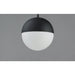 Half Moon Black LED Single Pendant - Pendants