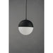 Half Moon Black LED Single Pendant - Pendants