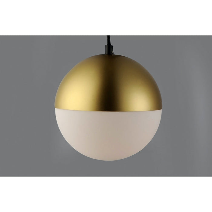 Half Moon Metallic Gold LED Single Pendant - Pendants