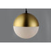 Half Moon Metallic Gold LED Single Pendant - Pendants