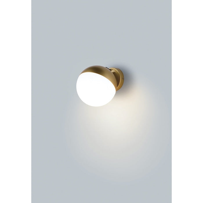 Half Moon Metallic Gold LED Wall Sconce - Wall Sconce