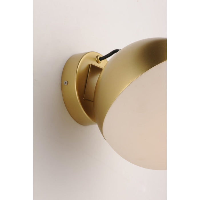 Half Moon Metallic Gold LED Wall Sconce - Wall Sconce