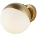 Half Moon Metallic Gold LED Wall Sconce - Wall Sconce