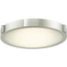 Halo Brushed Nickel 1 Light LED Flushmount - Flushmounts