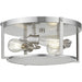 Halycon Brushed Nickel Flushmount | theLightShop