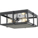 Halycon Matte Black Chrome Flushmount | theLightShop