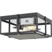 Halycon Matte Black Chrome Flushmount | theLightShop